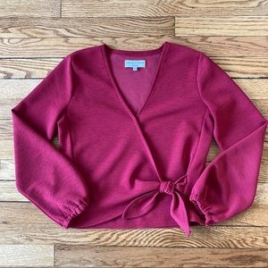 Madewell Texture & Thread crepe wrap top